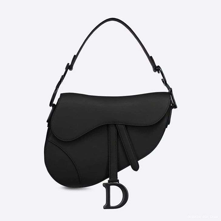 Cheap Dior Bag Ultramatte Black Saddle Calfskin 0807 Luxury